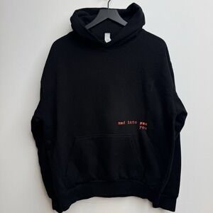 Mad Into You MIY Hoodie Jacket Black Men's‎ Large Custom Print Y2K Pullover